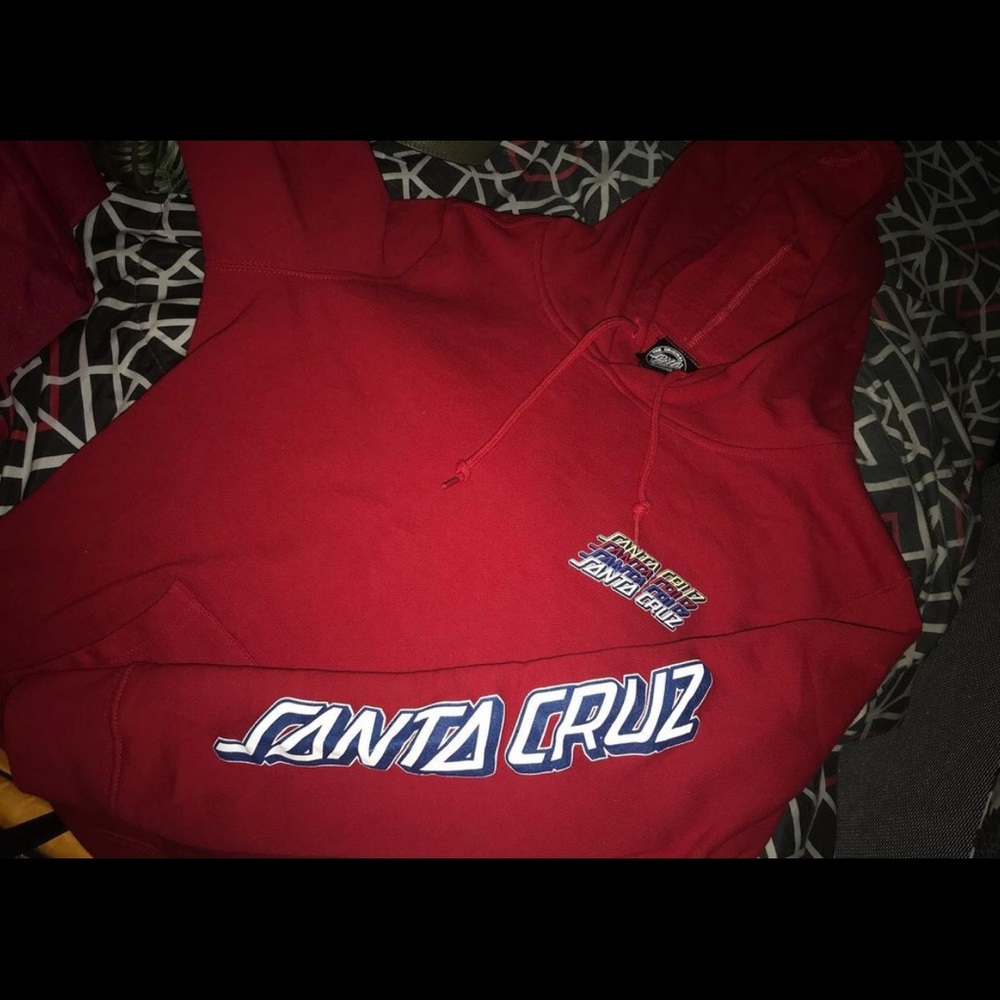 Red Santa Cruz hoodie